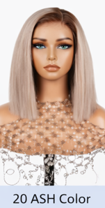 Light Blonde Brazilian Hair 24' Glueless HD Lace Transparent Swiss Closure Silky Straight Wig