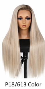Light Blonde Brazilian Hair 24' Glueless HD Lace Transparent Swiss Closure Silky Straight Wig