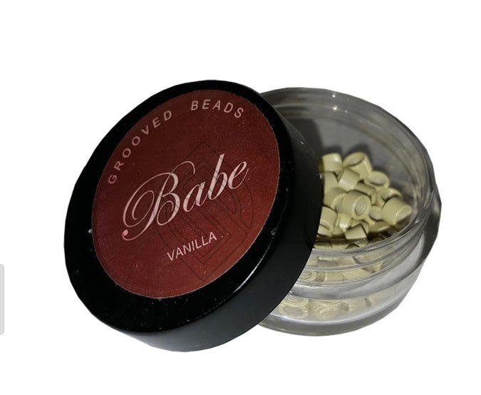 Babe 100 Pieces Grooved Beads Vanilla